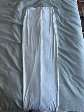 Naked Wardrobe White Maxi dress - Sleek Fitted Design